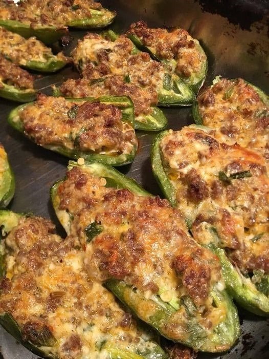 Air fryer stuffed poblano peppers