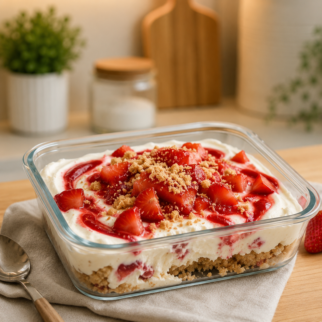 High Protein Strawberry Cheesecake