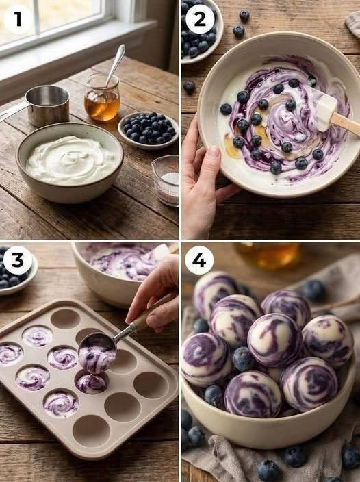 Frozen Blueberry Greek Yogurt Clusters