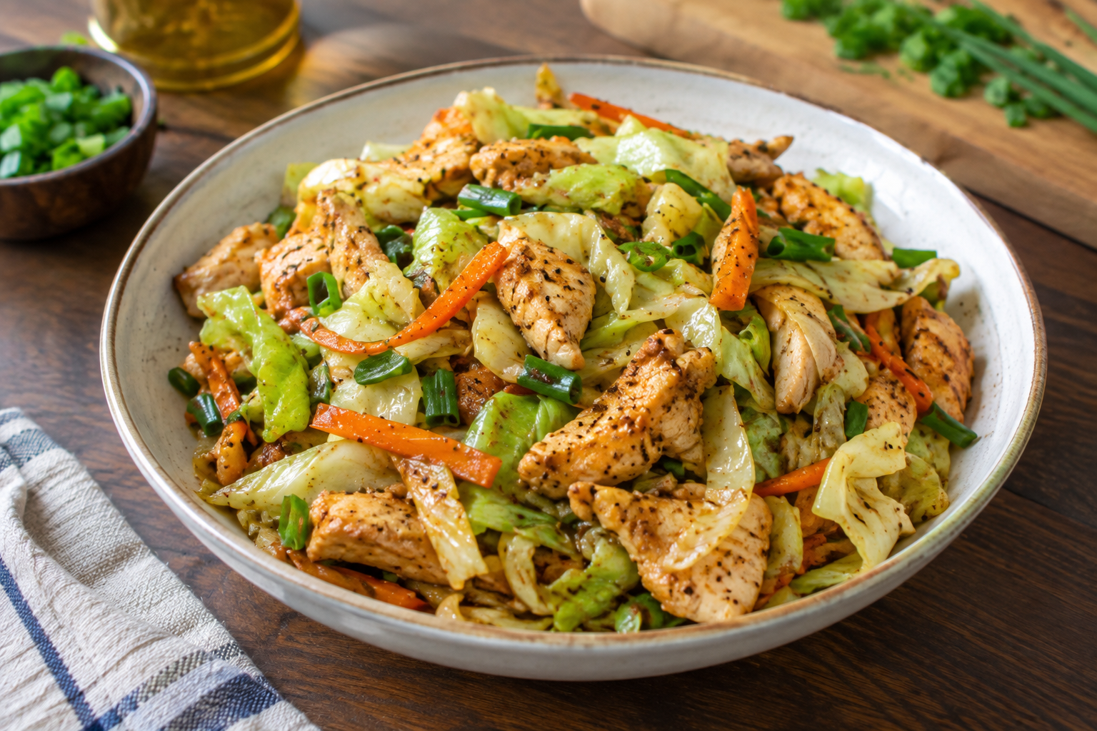 Easy Chicken and Cabbage Stir Fry